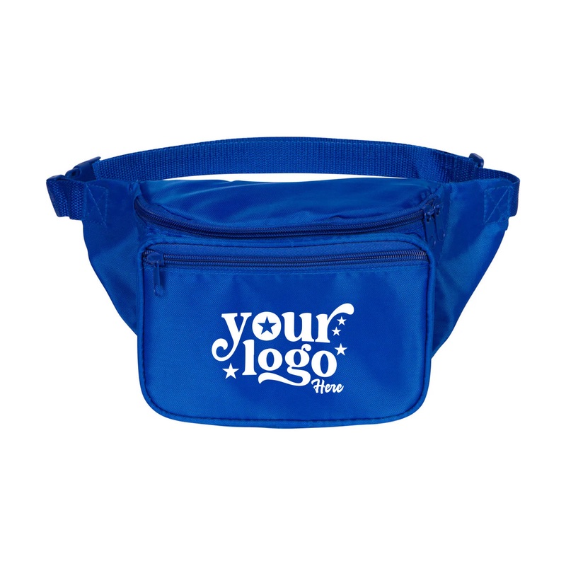 Custom Printed Nissun Nylon 3-Pocket Fanny Pack NFNP Black