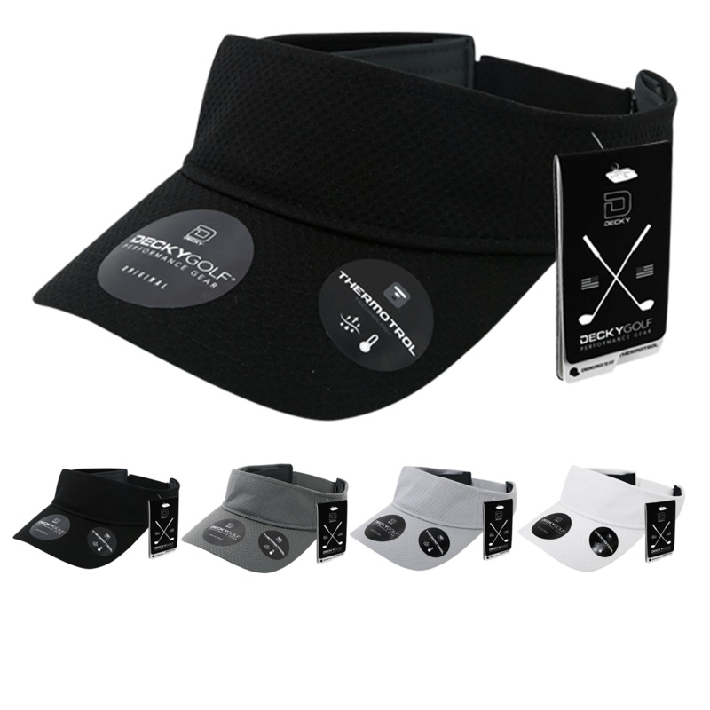 Dimple Pattern Sun Visor – Golf & Sports Cap – Decky 6204 Black