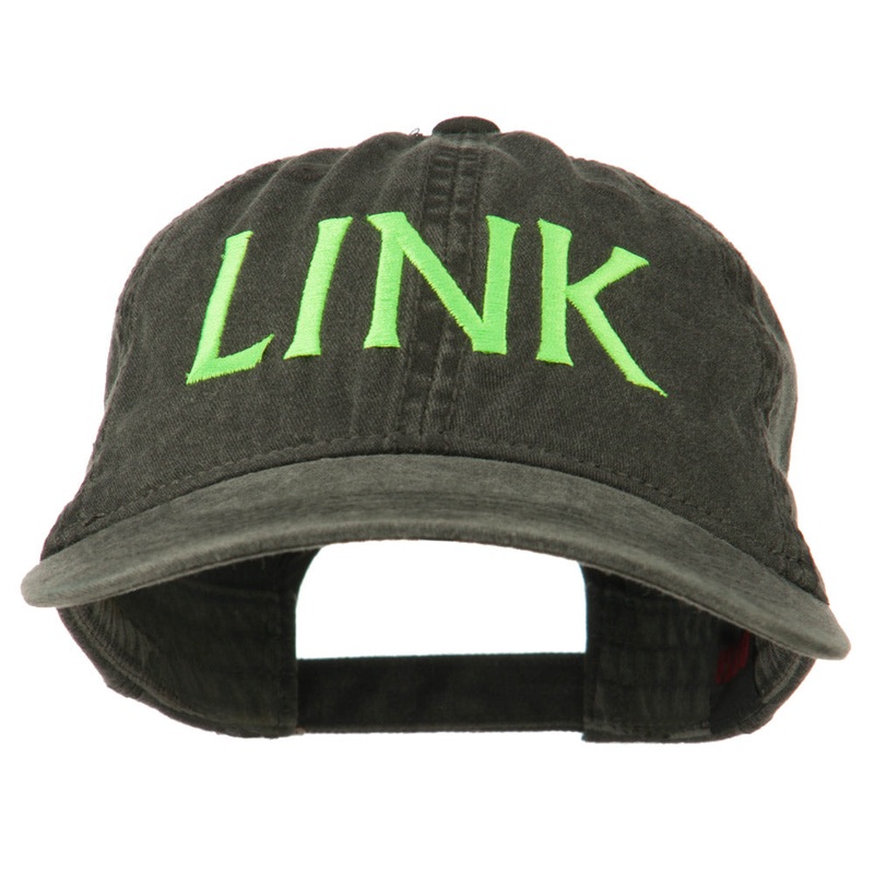 Halloween Character Link Embroidered Washed Dyed Cap Black One Size