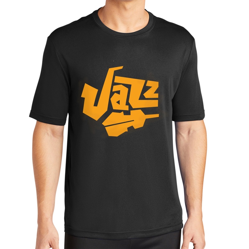 Jazz Live Music Party Men’s Big Size Tall PosiCharge Competitor Crew Neck Tee Shirt Black LT