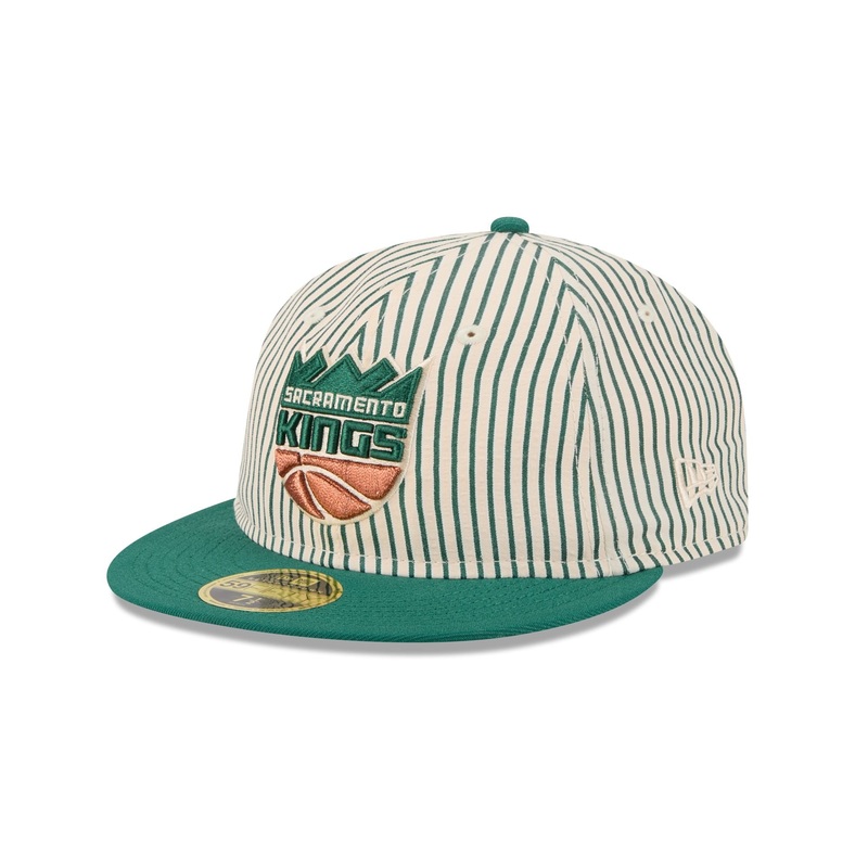 Just Caps Seersucker Sacramento Kings Retro Crown 59FIFTY Fitted Hat 7