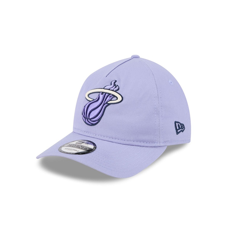 Miami Heat Lavender 9TWENTY A-Frame Adjustable Hat One Size