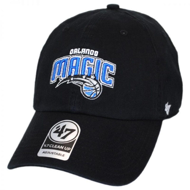 Orlando Magic NBA Clean Up Strapback Baseball Cap Dad Hat BLACK ADJUSTABLE