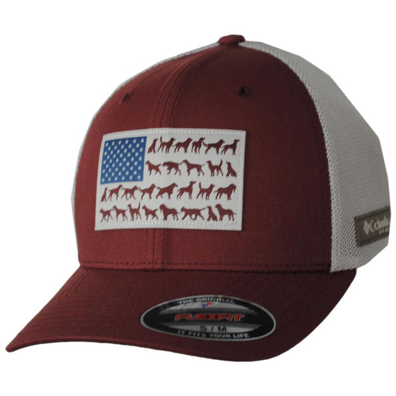PHG Canine Flag Cotton & Mesh Flexfit Fitted Baseball Cap RED ROCKS S/M