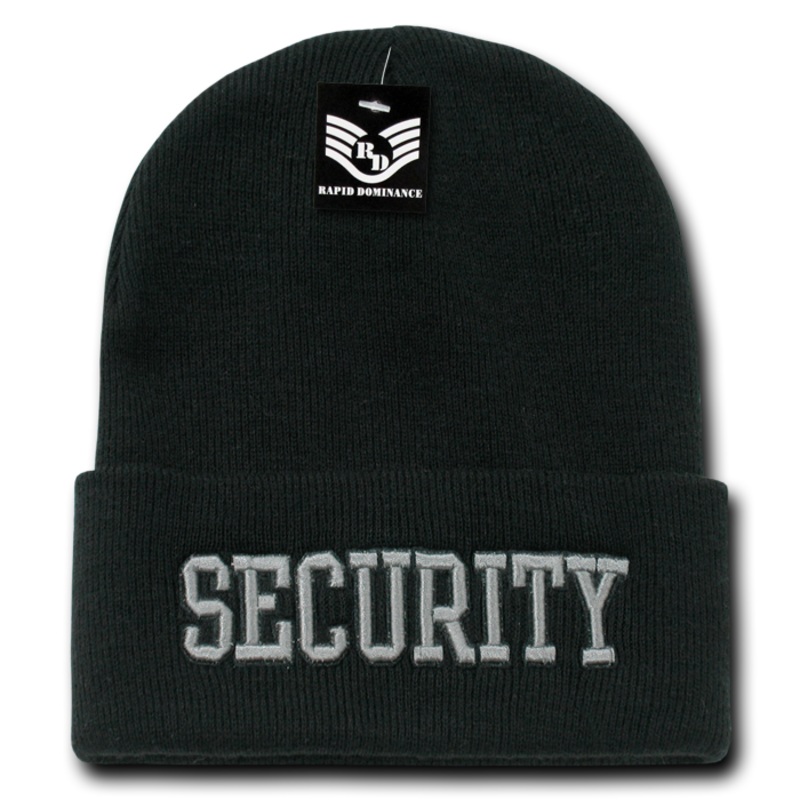 Security Public Safety Knit Beanie Cap – R81 Black