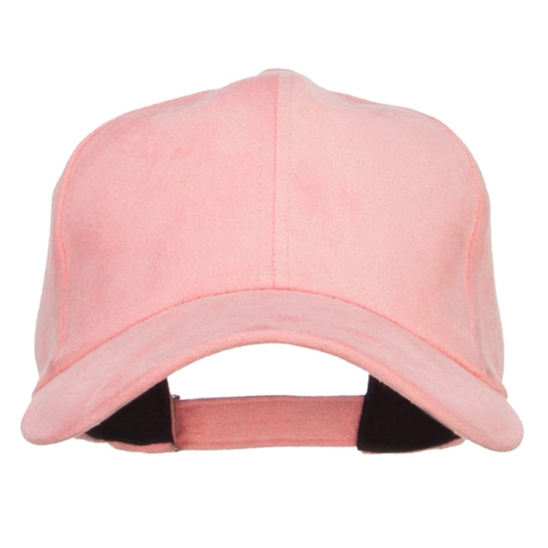 Structured Faux Suede Cap Pink One Size