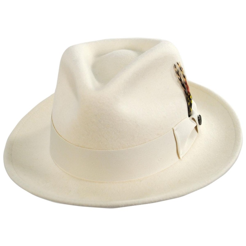 Wholesale Pachuco Crushable Wool Felt Fedora Hat  – Cream B2B Pre-Pack CREAM 1S-3M-4L-3XL-1XXL