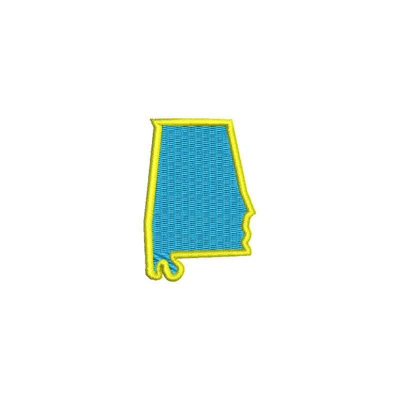 Alabama State Map Default Title One Size