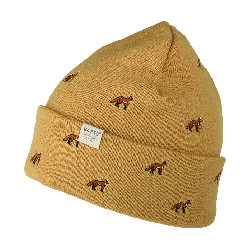 Barts Hats Vinson Fox Cuffed Beanie Hat – Ochre 1-Size