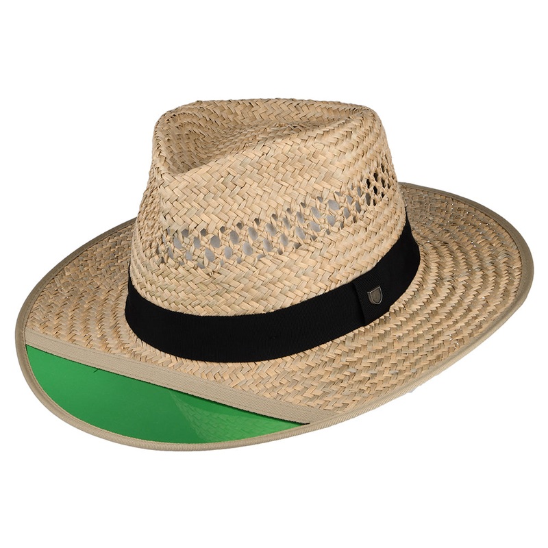 Brixton Hats Hunter Straw Fedora Hat – Tan Small-56cm
