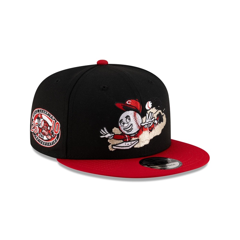 Cincinnati Reds Mascot Black 9FIFTY Snapback Hat One Size