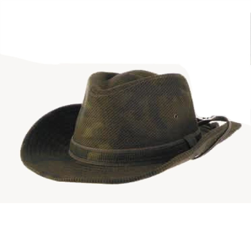 Cotton Blend Camo Cowboy hat with Shapeable Brim – Dorfman Pacific Hats Green X-Large