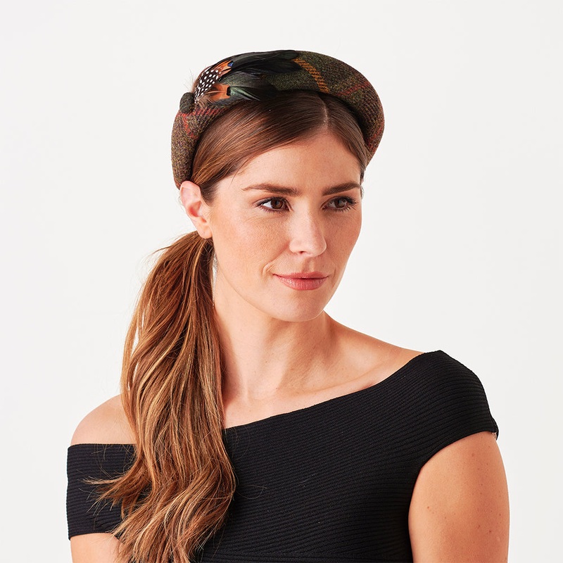Failsworth Hats Wool Tartan Headband – Green-Multi 1-Size