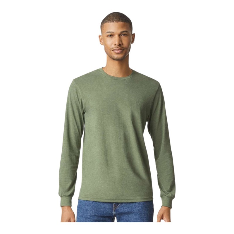 Gildan 64440CVC Unisex Softstyle CVC Long Sleeve T-Shirt White S