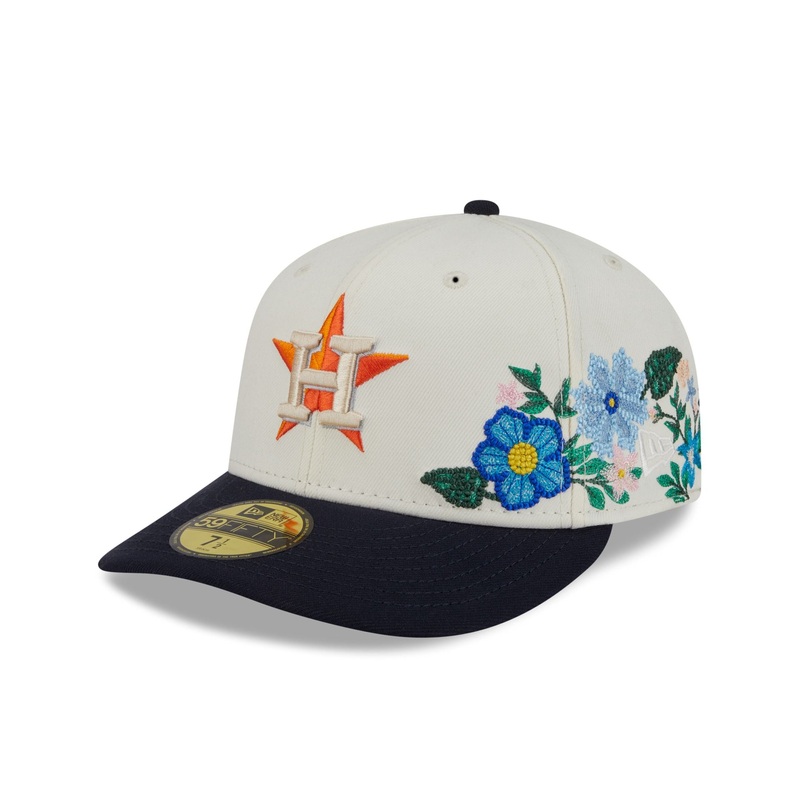 Houston Astros Tonal Florals White 59FIFTY Fitted Hat 7