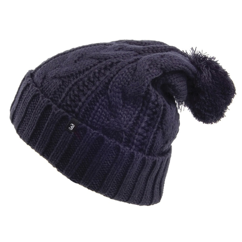 Jaxon & James Cable Knit Bobble Hat – Navy Blue 1-Size
