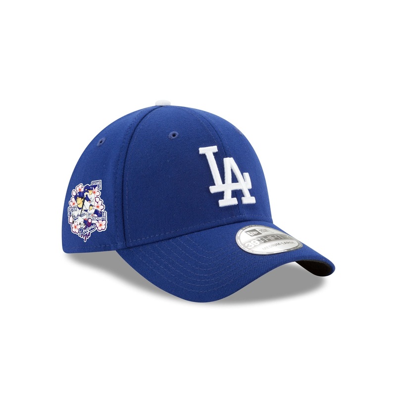 Los Angeles Dodgers Triple Player Side Patch 39THIRTY Stretch Fit Hat S/M