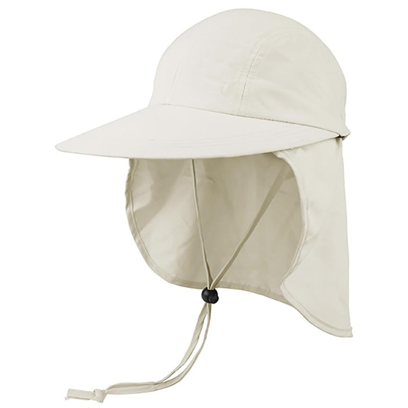 Microfiber UV Bill Cap with Neck Cape – Juniper Sport Hats Natural 54-57 cm