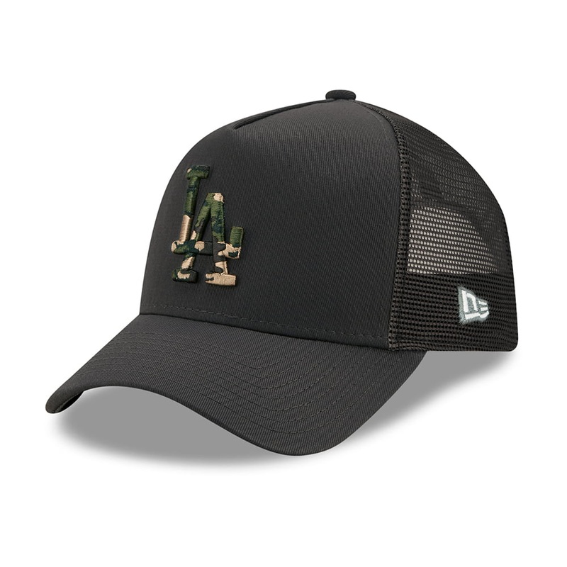 New Era 9FORTY L.A. Dodgers A-Frame Trucker Cap – MLB Camo Infill – Grey-Camo Adjustable