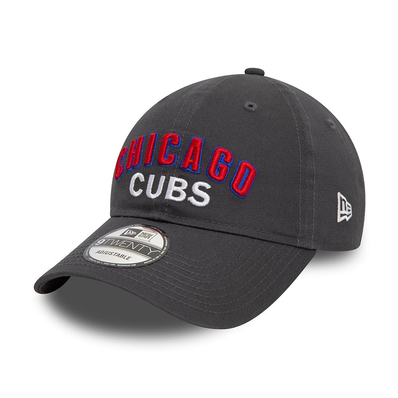 New Era 9TWENTY Chicago Cubs Baseball Cap – MLB Wordmark – Graphite Adjustable
