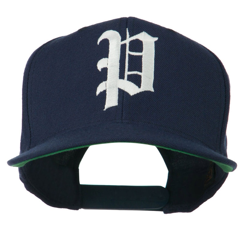 Old English P Embroidered Flat Bill Cap Navy One Size