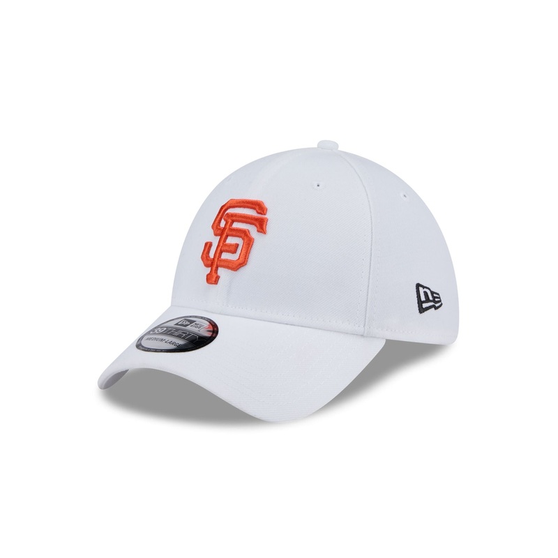 San Francisco Giants Optic White 39THIRTY Stretch Fit Hat S/M