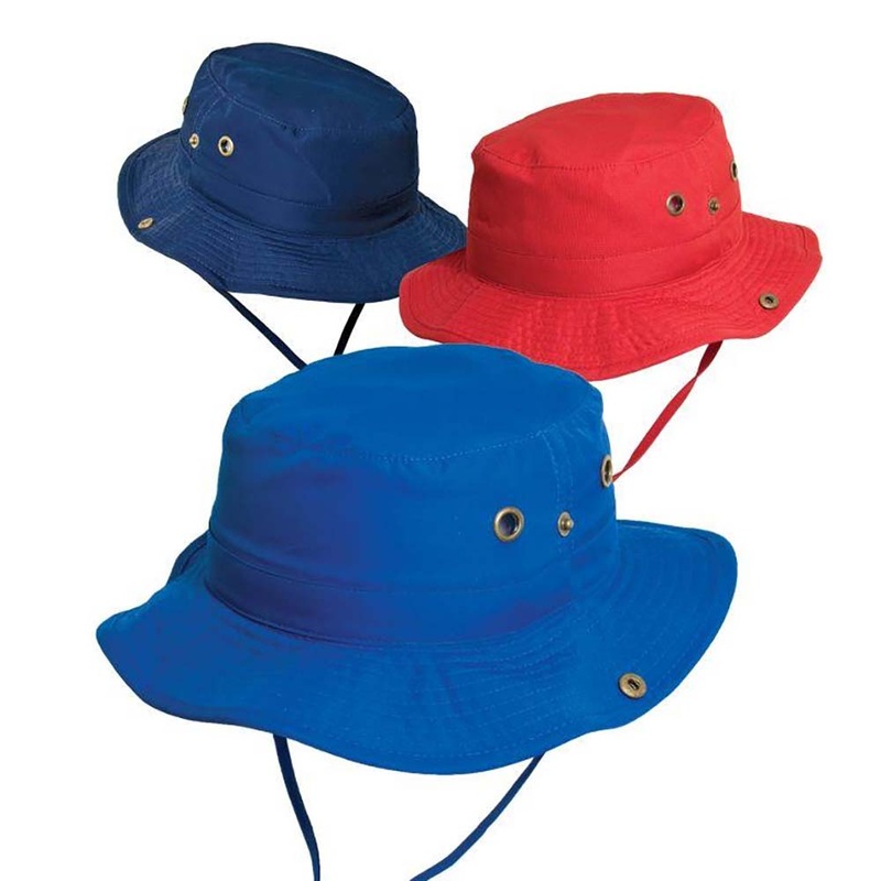 Scala Kid’s Nylon  Boonie with Chin Cord Royal Blue Small (54 cm)