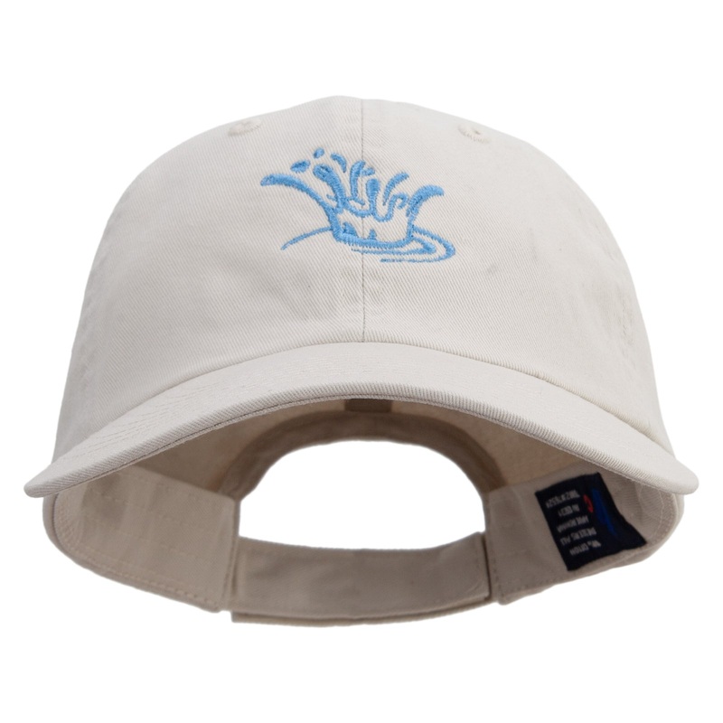 Splash Water Icon Embroidered Low Profile Dyed Cotton Twill Cap Putty One Size