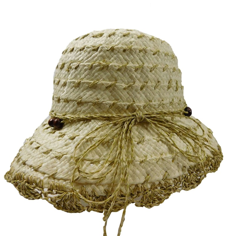 Summer Bucket Hat with Crocheted Brim