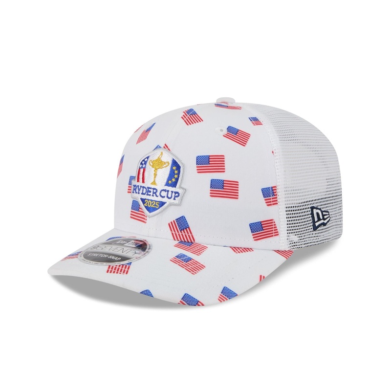 2025 Ryder Cup Flag Pattern 9SEVENTY Trucker Hat One Size
