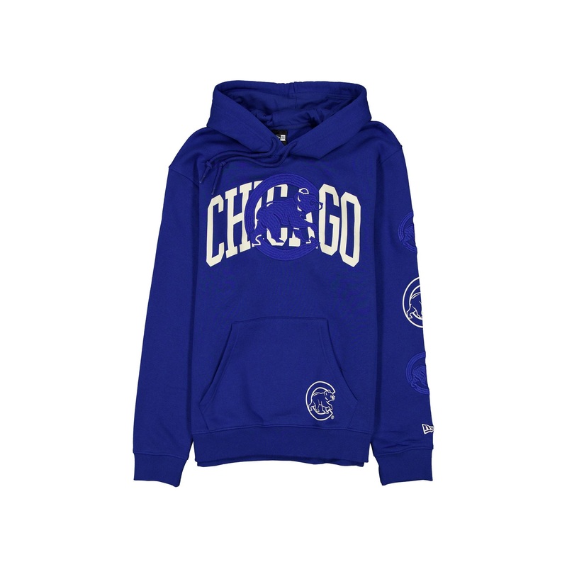 Chicago Cubs Overlay Blue Hoodie S