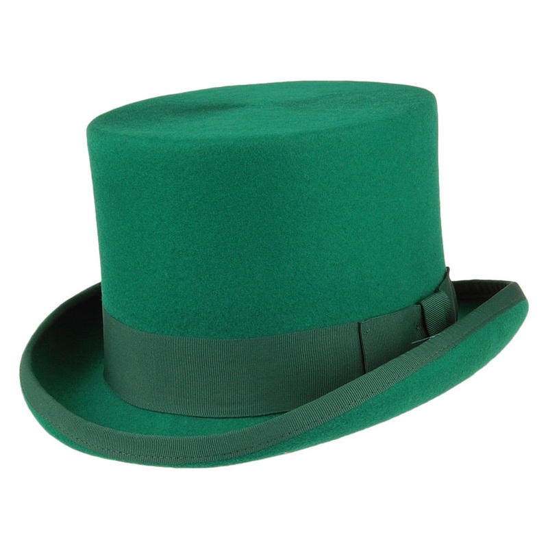 Denton Hats Wool Felt Top Hat – Green S