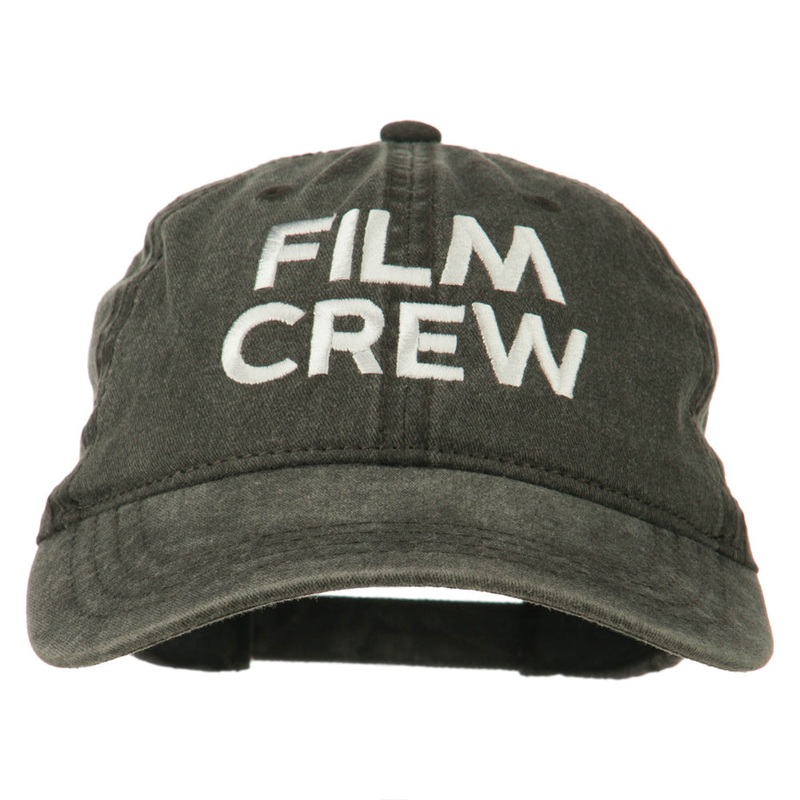 Film Crew Embroidered Washed Cap Black One Size