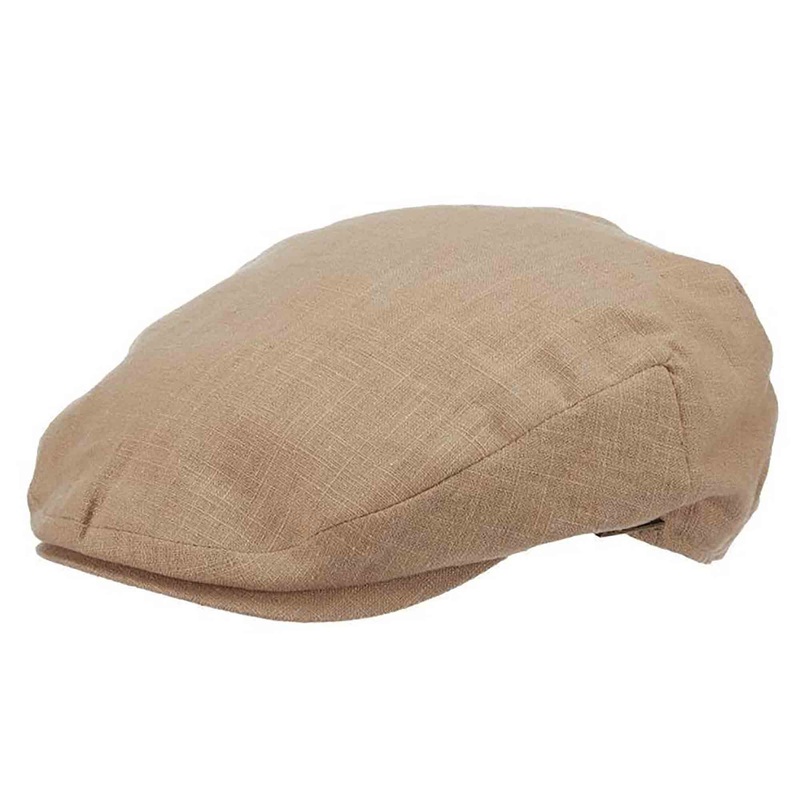 Linen Ivy Cap with Mesh Lining – Stetson Driving Caps Khaki Medium (57 cm)