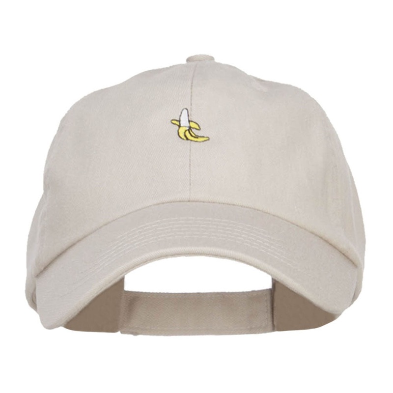 Mini Banana Embroidered Pet Spun Cap Stone One Size