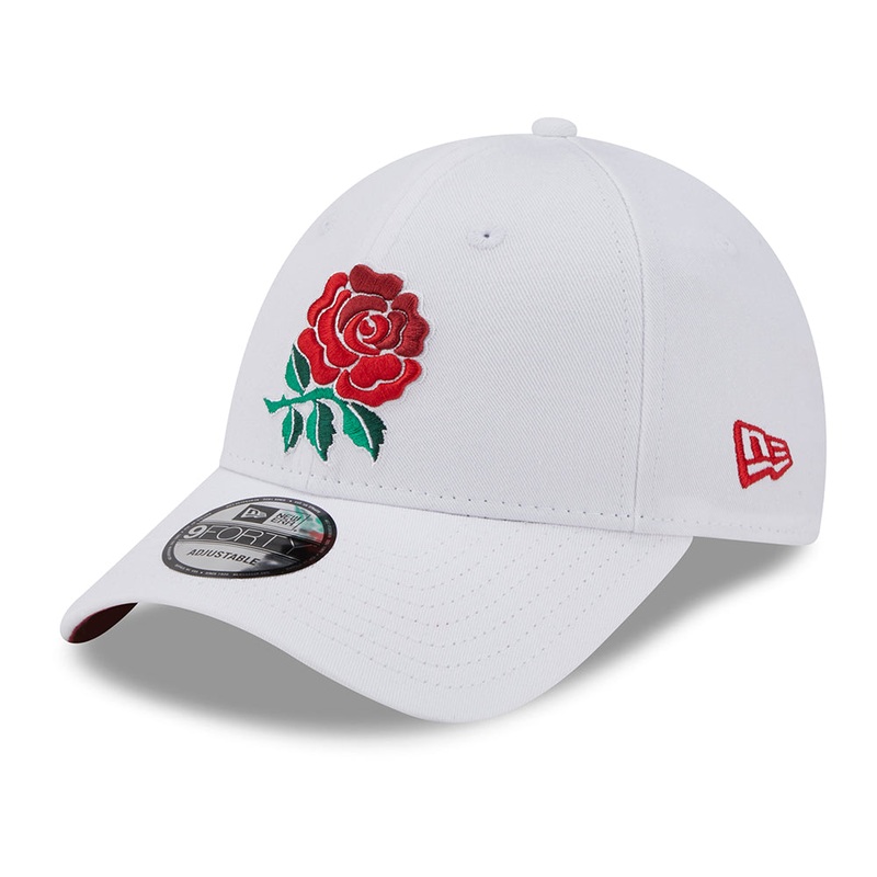 New Era 9FORTY Rugby Football Union Baseball Cap – Core – White-Scarlet Adjustable