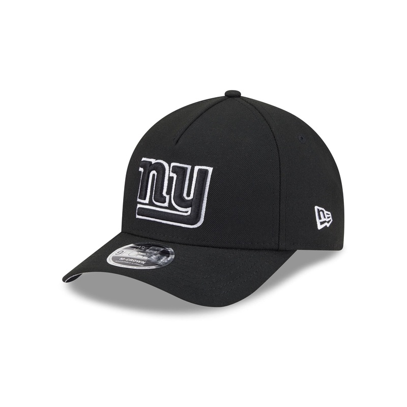 New York Giants Black & White 9FORTY M-Crown A-Frame Snapback Hat One Size