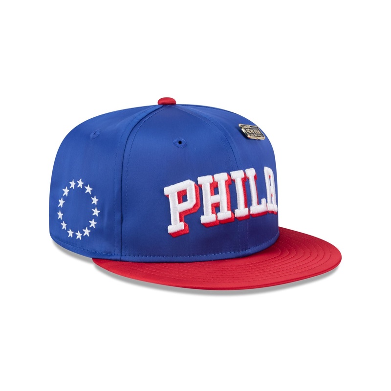 Philadelphia 76ers Satin Pin 9FIFTY Snapback Hat One Size