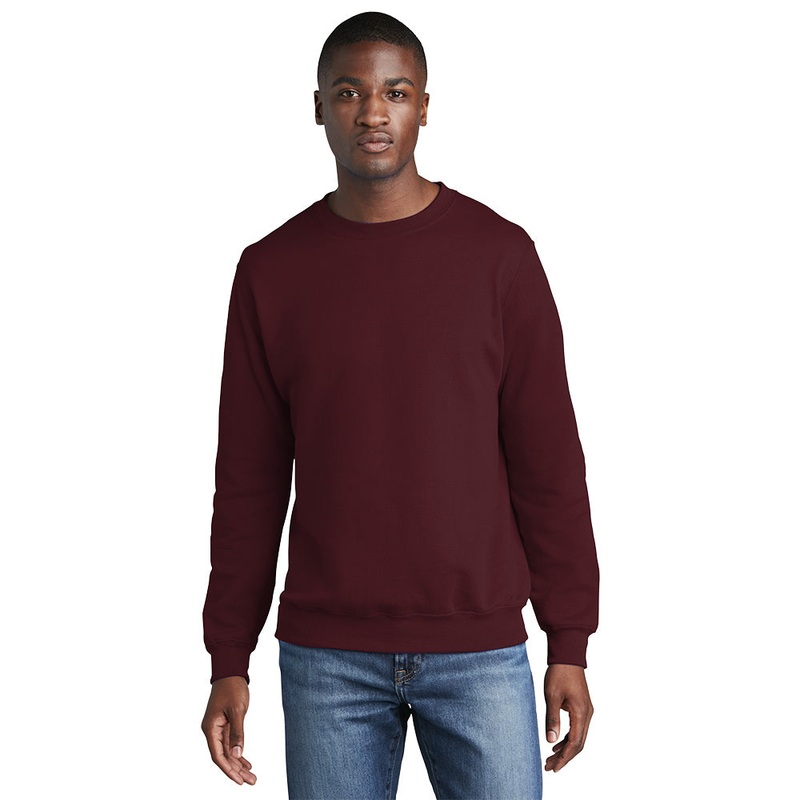 Port & Company PC78 Core Fleece Crewneck Sweatshirt – Maroon Maroon S