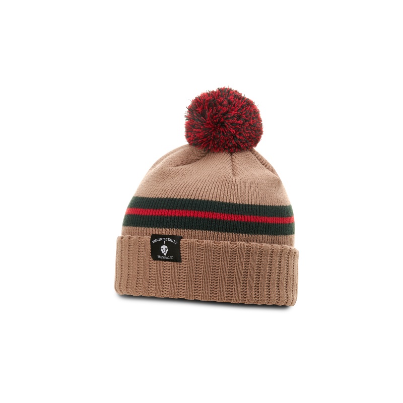 Richardson 135 – Short Pom Knit Beanie Black/Neon Pink/Neon Blue