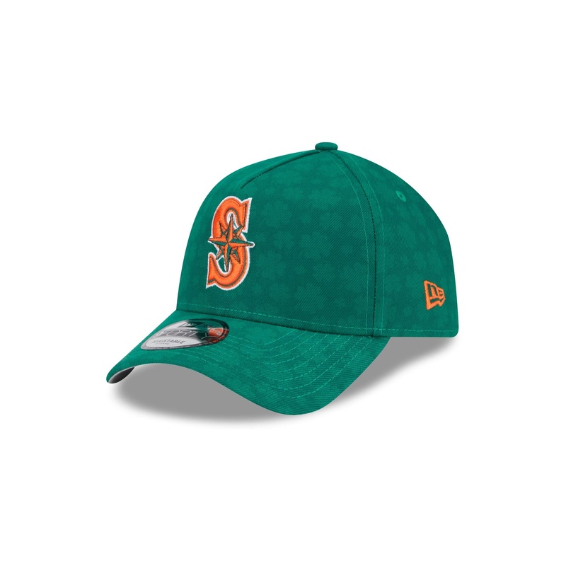 Seattle Mariners St. Patrick’s Day 2025 9FORTY A-Frame Snapback Hat One Size