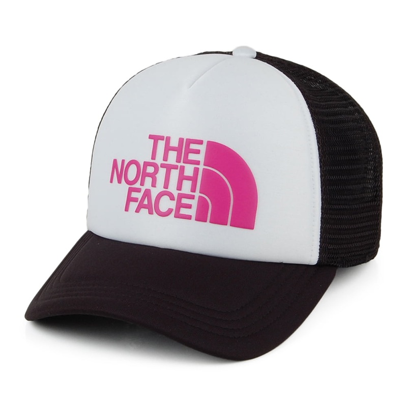 The North Face Hats TNF Logo Deep Fit Trucker Cap – Pink-White Adjustable