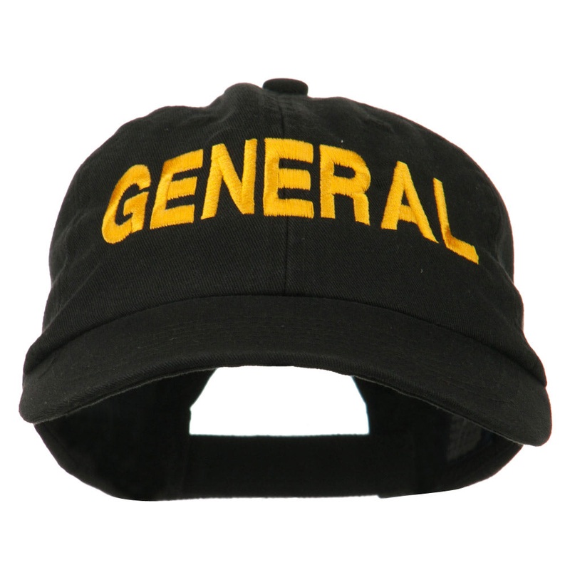 US GENERAL Embroidered Low Profile Washed Cap Black One Size