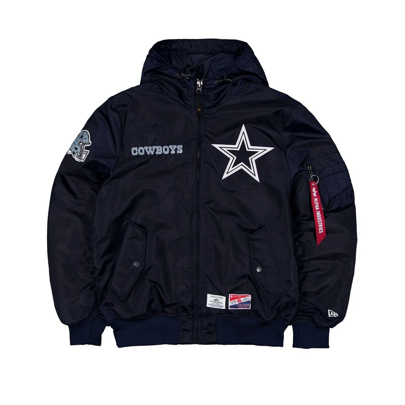 Alpha Industries x Dallas Cowboys L-2B Hooded Bomber Jacket S