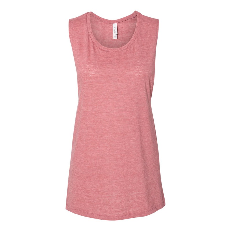 Bella + Canvas 8803 Women’s Flowy Scoop Muscle Tank – Mauve Marble Mauve Marble S