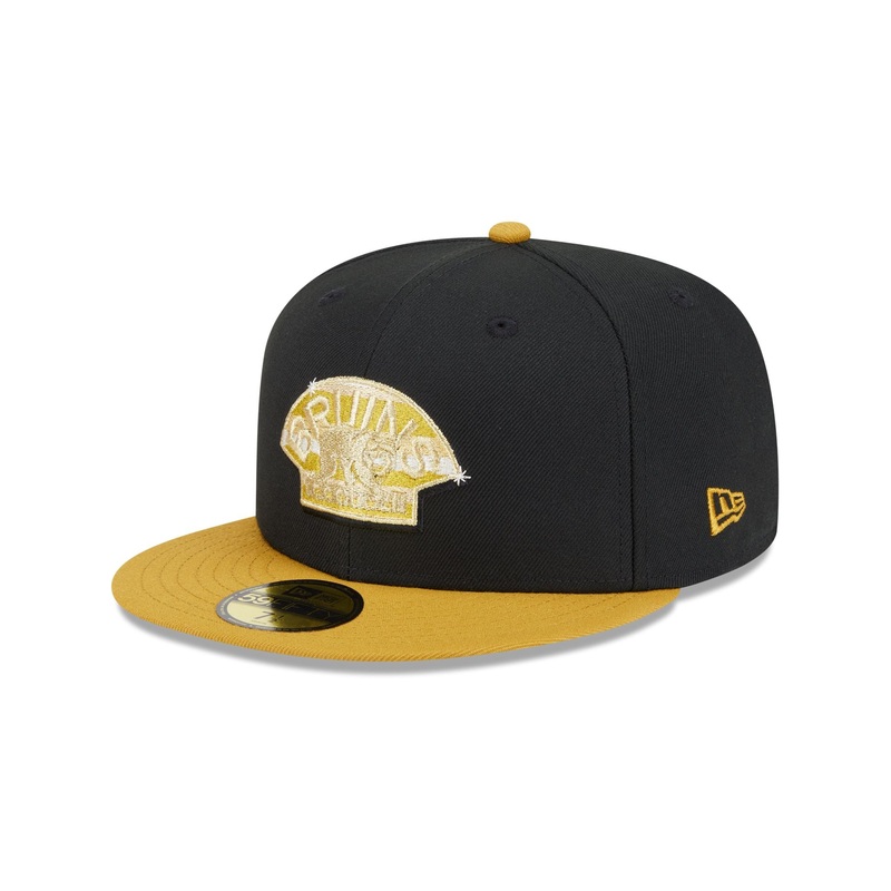 Boston Bruins Metallic Gold Logo 59FIFTY Fitted Hat 7