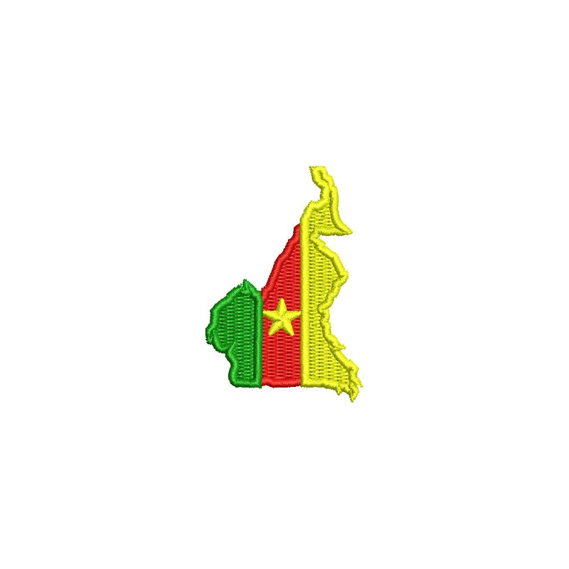 Cameroon Country Flag Map Default Title One Size
