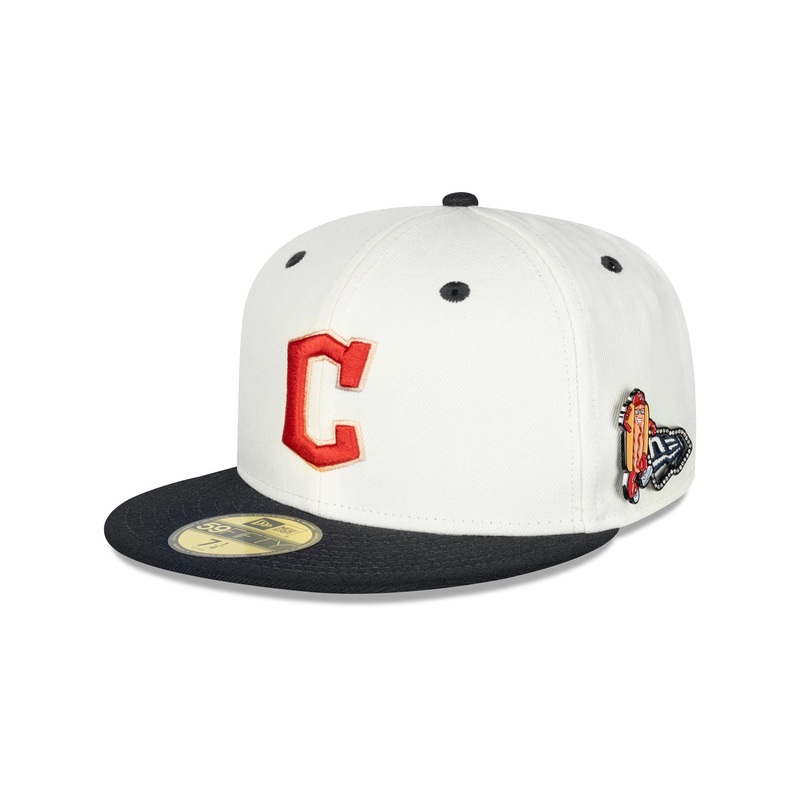 Cleveland Guardians Mascot Pin 59FIFTY Fitted Hat 7