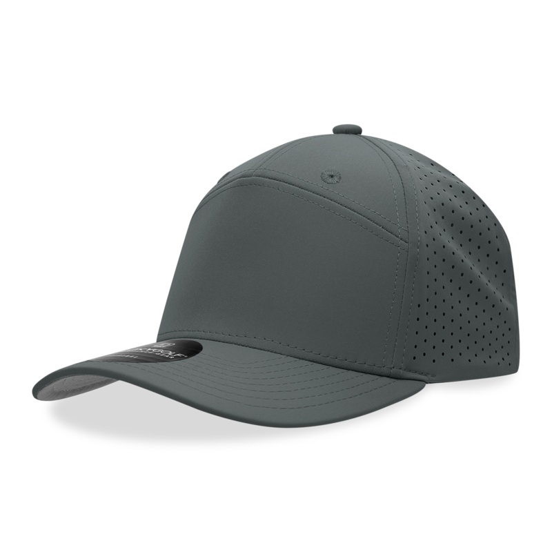 Decky 6416 7 Panel Perforated Cap Black