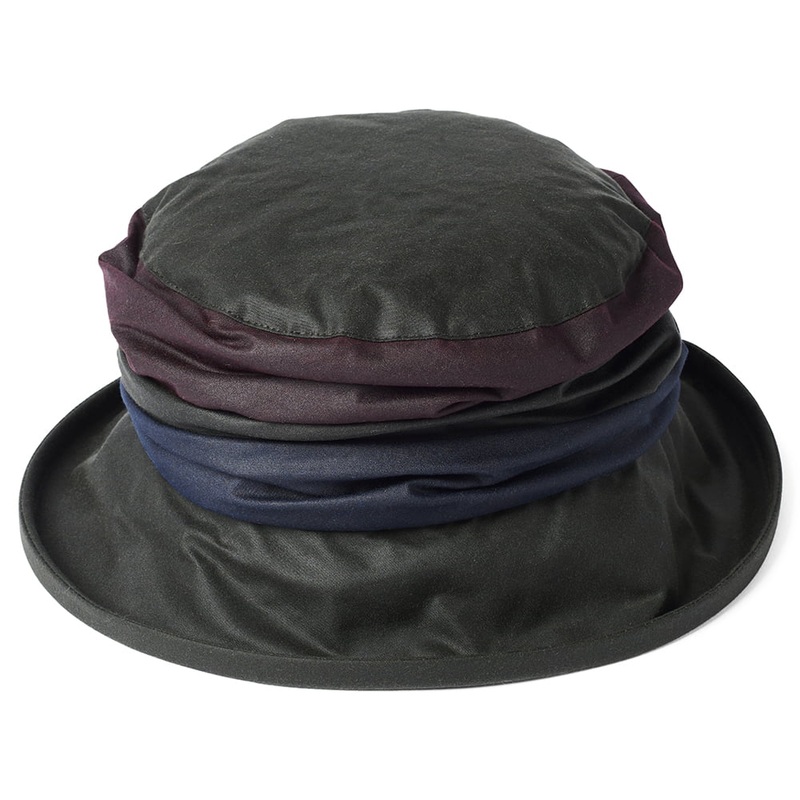 Failsworth Hats Annie British Waxed Cotton Rain Bucket Hat – Olive 1-Size